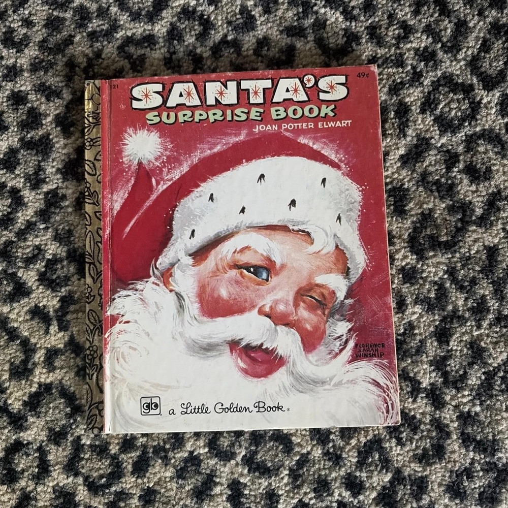 SANTA'S Surprise Book, Little Golden Book, Vintage 1976, 6th Printing, Christmas
